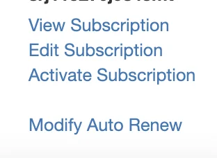 Sidebar with Activate Subscription option
